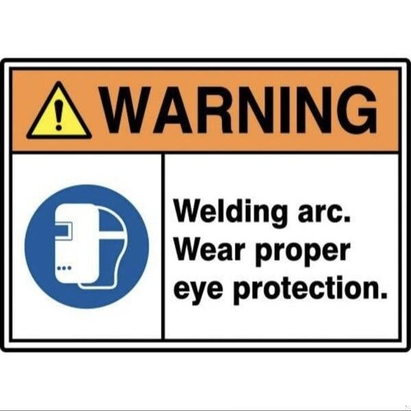 Accuform ANSI DANGER SAFETY SIGN WELDING ARC MRLD002XL MRLD002XL - main